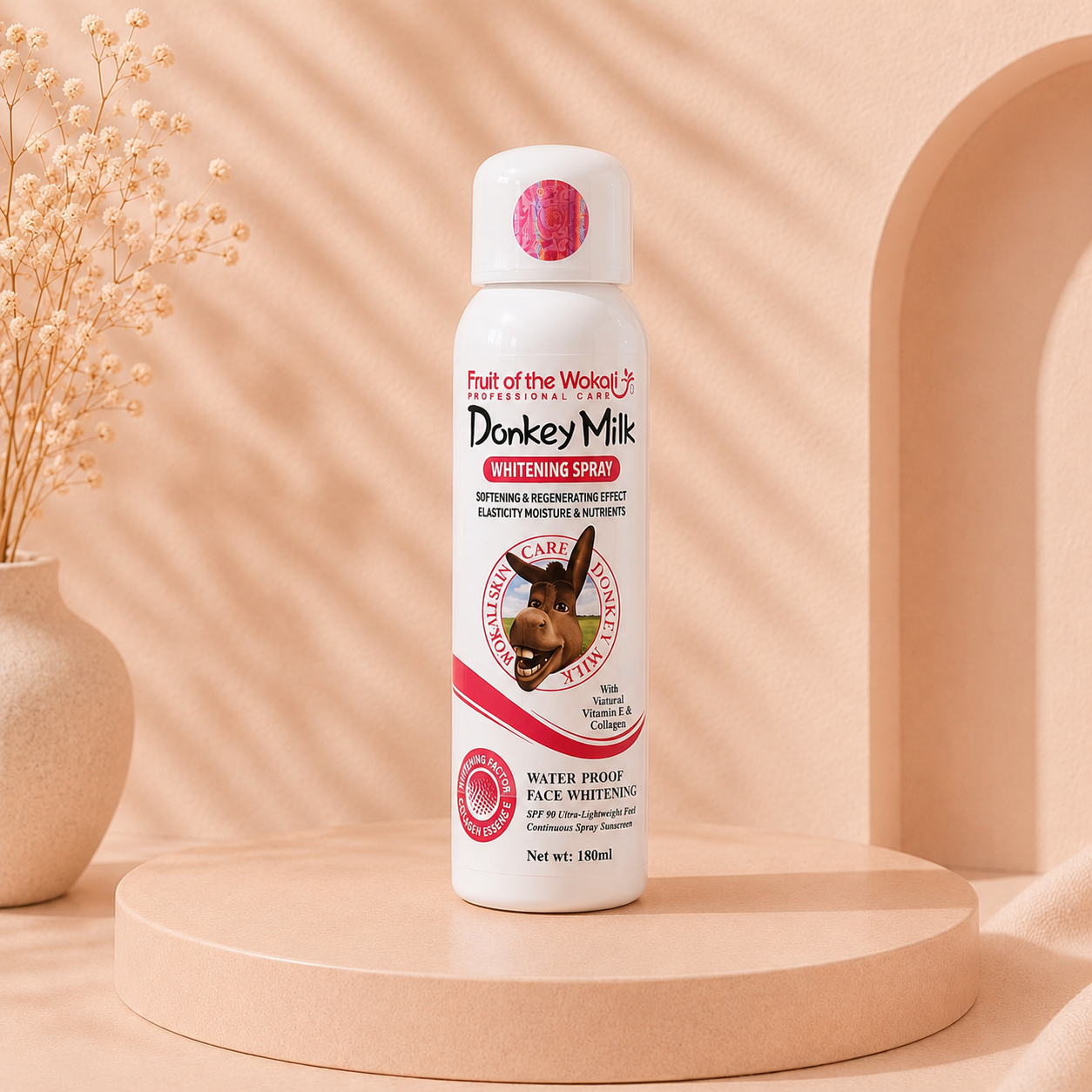 اسپری ضد آفتاب وکالی مدل Donkey Milk SPF 90 حجم 180 میلی‌لیتر