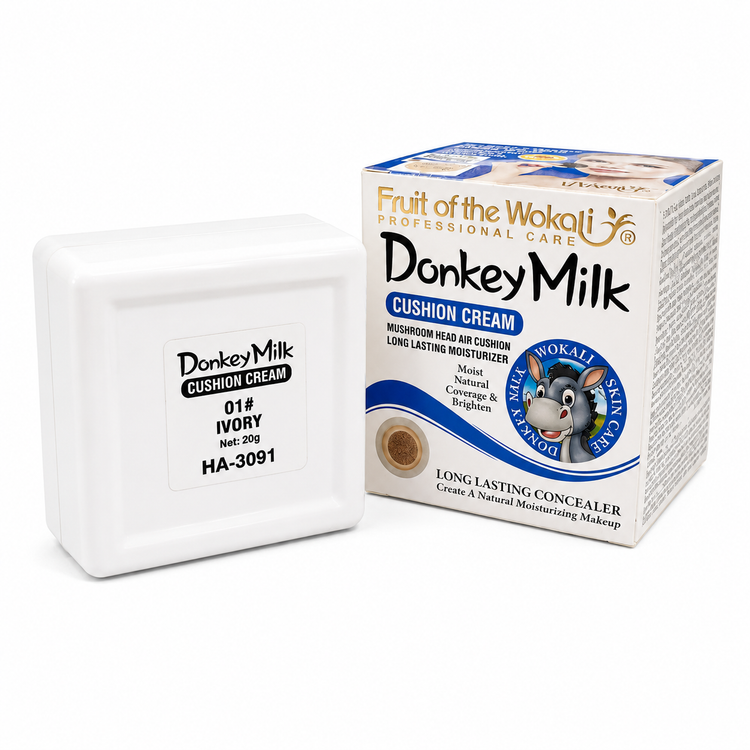 کرم کوشن شیر الاغ Fruit of the Wokali مدل Donkey Milk شماره 01 Ivory حجم 20 گرم