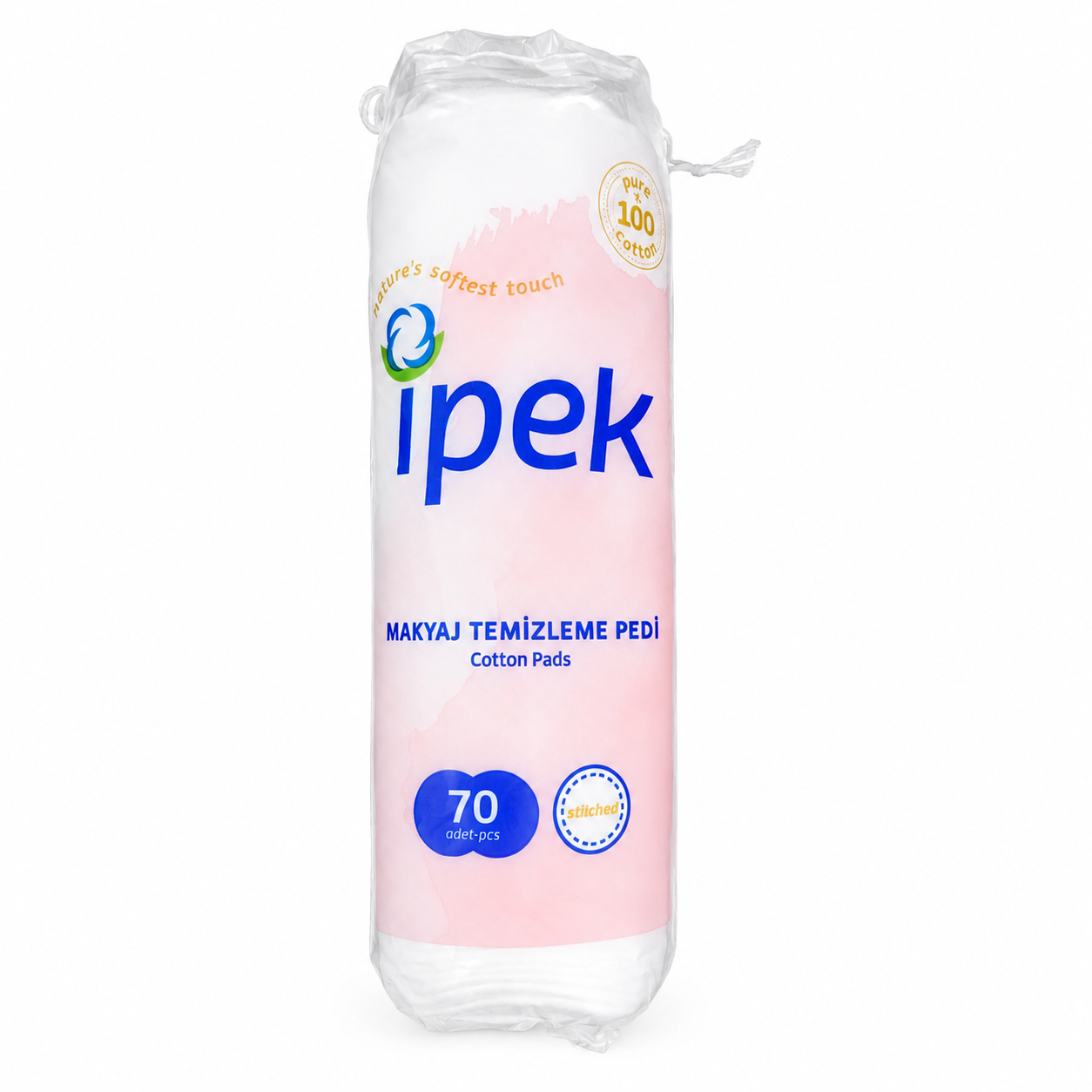 پد آرایشی پنبه‌ای Ipek مدل Cotton Pads بسته 70 عددی