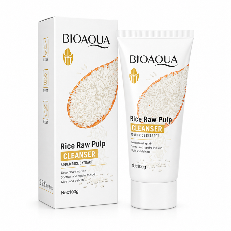 ژل شستشوی صورت برنج BIOAQUA مدل Rice Raw Pulp حجم 100 گرم