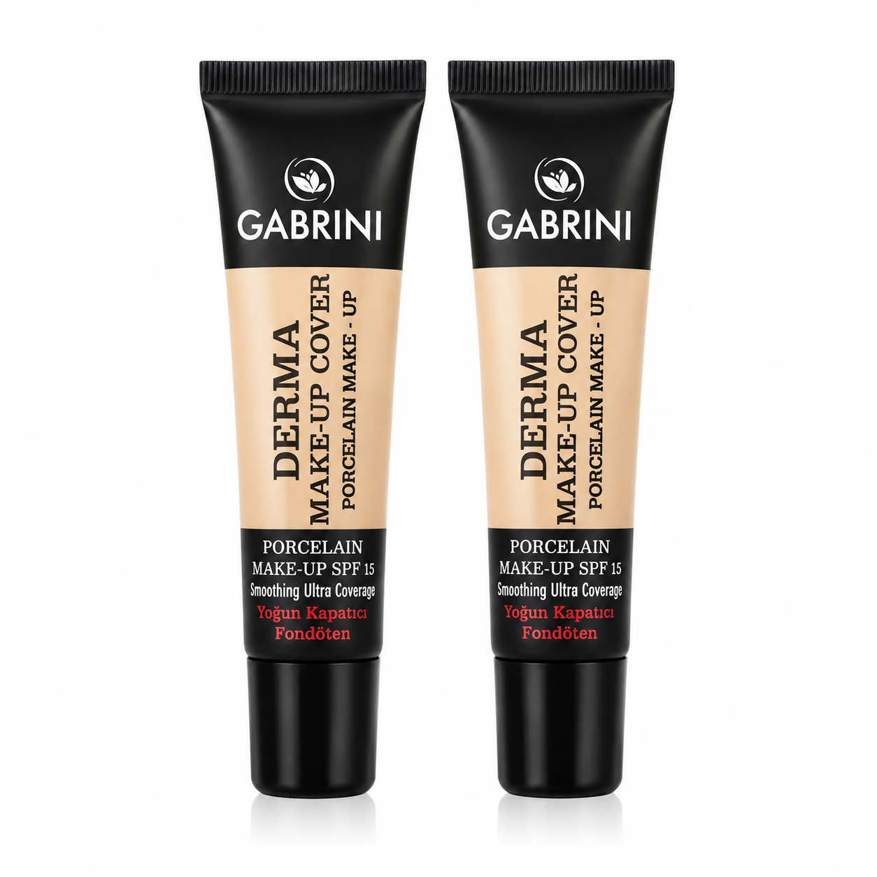 کرم پودر گابرینی Gabrini مدل Derma Make-Up Cover Porcelain SPF 15 در ۴ رنگ