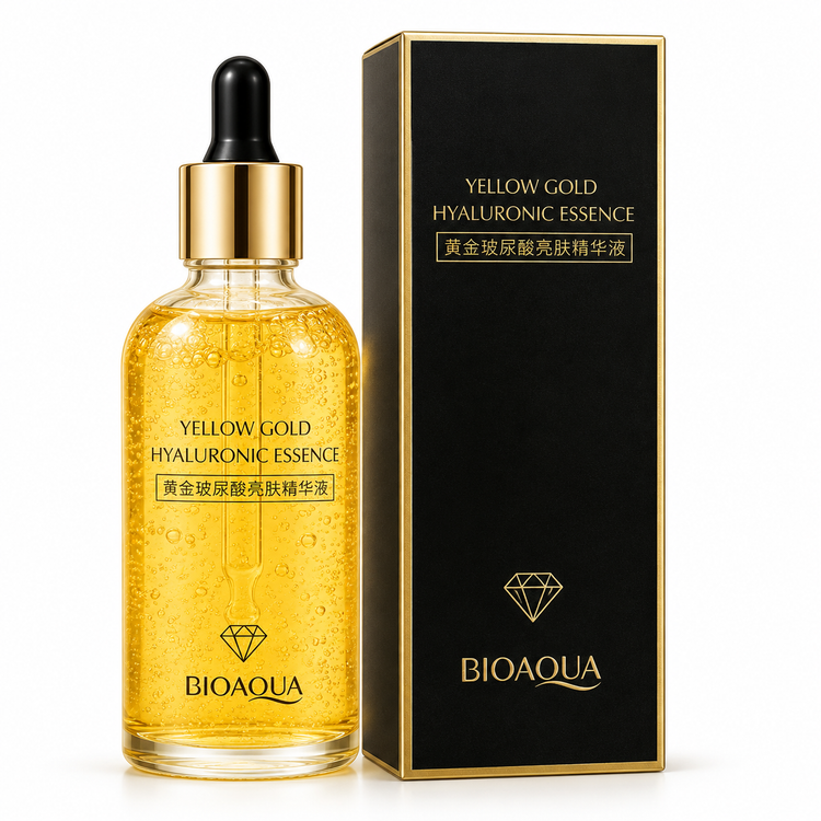 سرم هیالورونیک اسید طلایی BIOAQUA مدل Yellow Gold Hyaluronic Essence